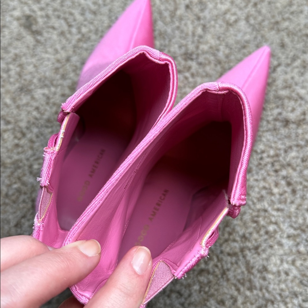NIB Good American Pink Booties Size 9 - Picture 4 of 9